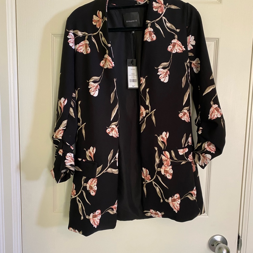 NWT Floral Women's Boyfriend’s Blazer - Picture 5 of 8